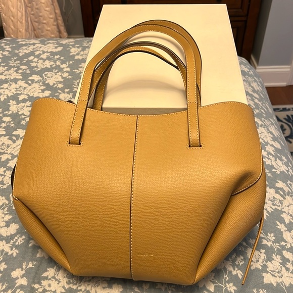 Polene Handbags - Polene Cyme Mini Ocre purse